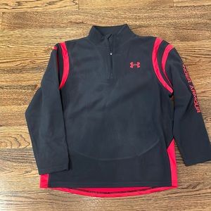Under Armour quarter zip with logo on left arm